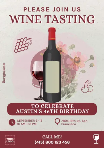 Modifica un invito a un evento di degustazione di vini