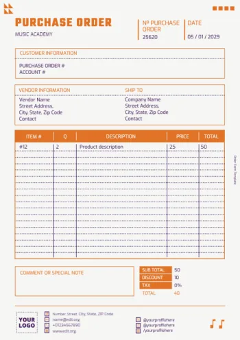 Edit an Order Template