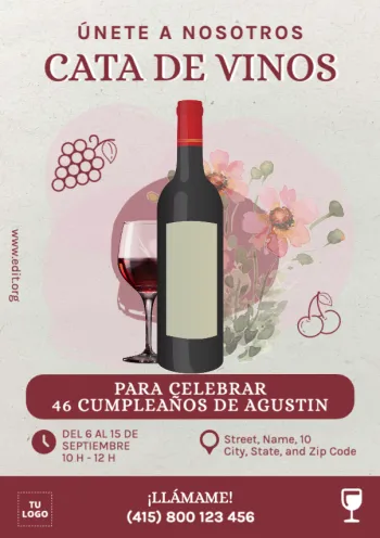 Edita un folleto de cata de vinos
