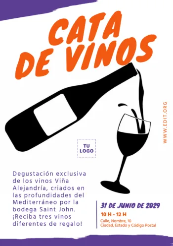 Edita un folleto de cata de vinos