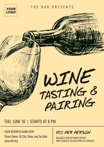 Modifica un invito a un evento di degustazione di vini