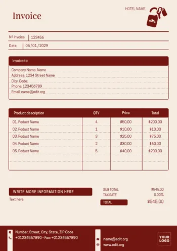 Modifier une facture