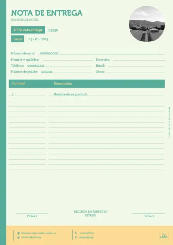 Edita una plantilla de albarán gratis