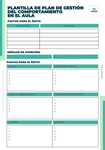 Edita un Plan de Comportamiento