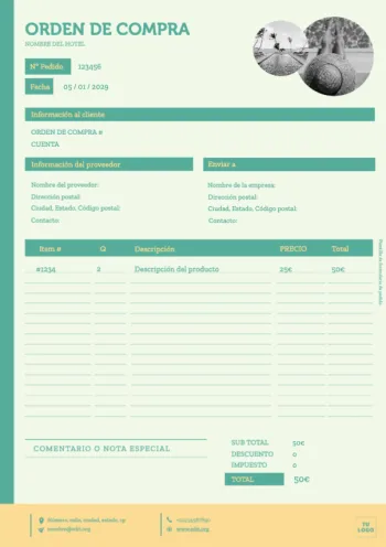 Edita una Hoja de Pedido