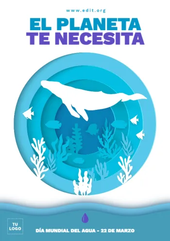 edita un diseño del Día Mundial del Agua
