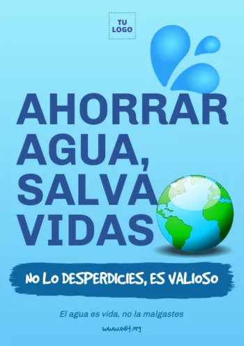edita un diseño del Día Mundial del Agua