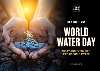 Edita um design do dia mundial da água