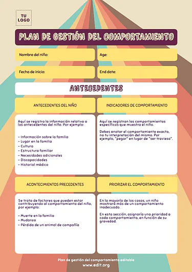 Edita un Plan de Comportamiento