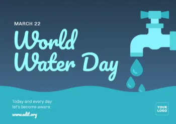 Modifier un design pour la Journée Mondiale de l'Eau