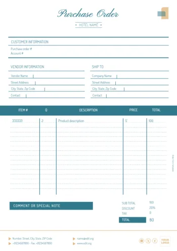 Edit an Order Template