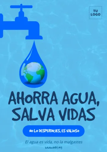 edita un diseño del Día Mundial del Agua
