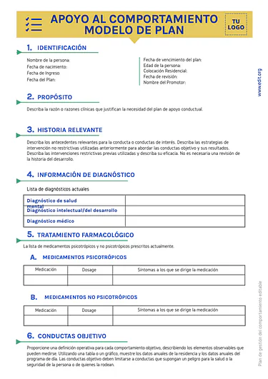 Edita un Plan de Comportamiento