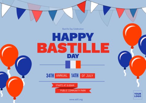 Bearbeite eine Bastille Tag Vorlage