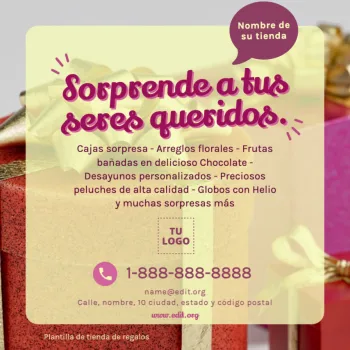 Edita un banner de Tienda Regalos