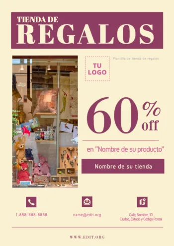 Edita un banner de Tienda Regalos