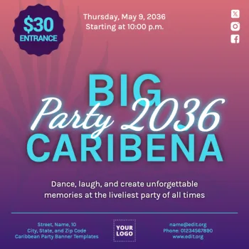 Edit a Caribbean poster