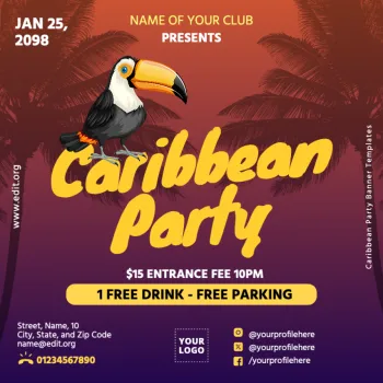 Edit a Caribbean poster