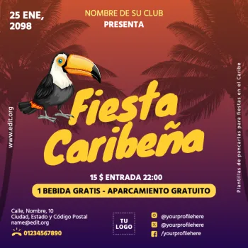 Edita una plantilla Caribeña