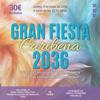 Edita una plantilla Caribeña