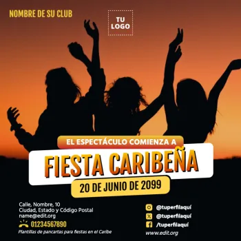 Edita una plantilla Caribeña