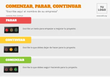 Edita un lienzo de Start Stop Continue