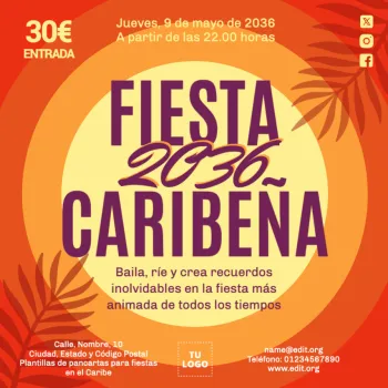 Edita una plantilla Caribeña