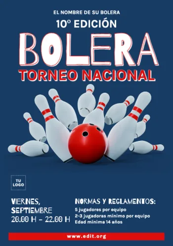 Edita un diseño para boleras