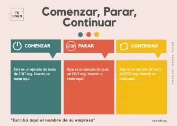 Edita un lienzo de Start Stop Continue