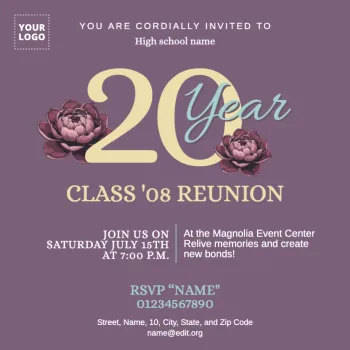 Edit a Reunion party flyer