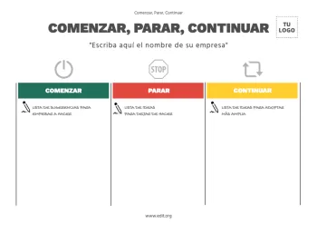 Edita un lienzo de Start Stop Continue