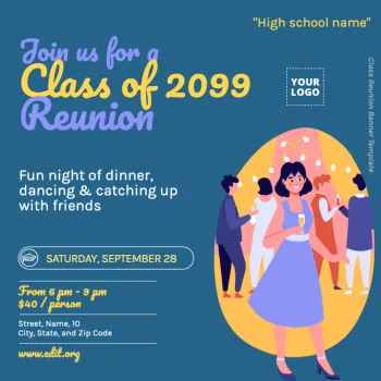 Edit a Reunion party flyer