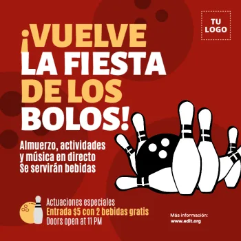 Edita un diseño para boleras