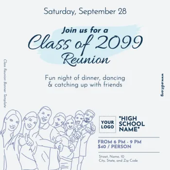 Edit a Reunion party flyer