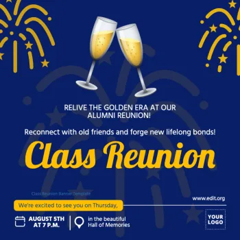 Edit a Reunion party flyer