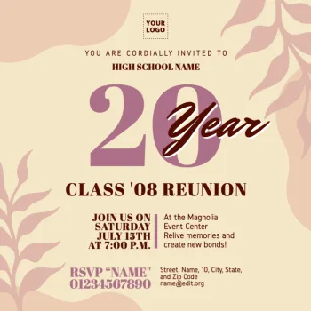 Edit a Reunion party flyer