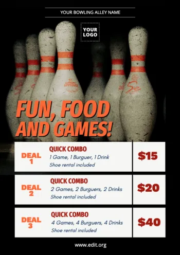 Edit a design for bowling alleys