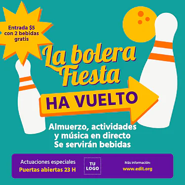 Edita un diseño para boleras