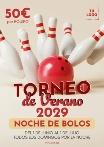 Edita un diseño para boleras