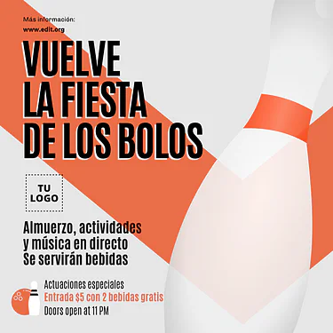Edita un diseño para boleras