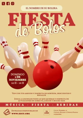 Edita un diseño para boleras