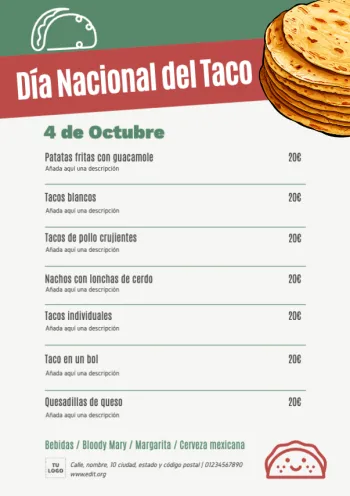 Edita un diseño del Día del Taco