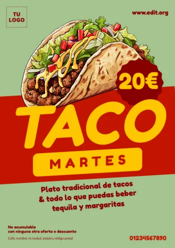 Edita un diseño del Día del Taco