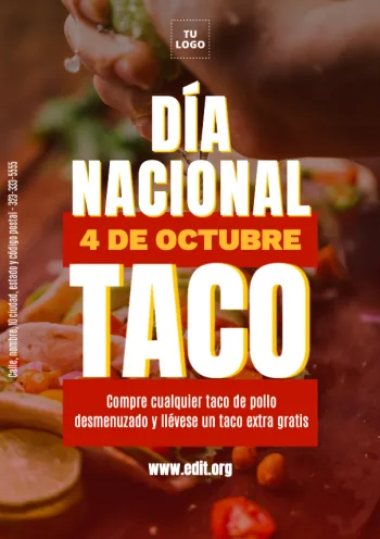 Edita un diseño del Día del Taco