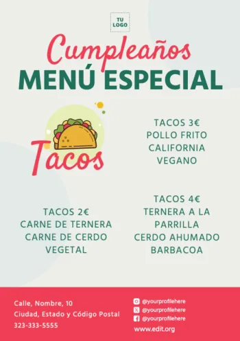 Edita un diseño del Día del Taco