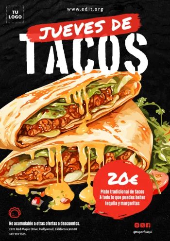 Edita un diseño del Día del Taco