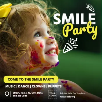 Edit a Smile Day flyer