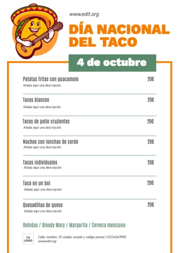 Edita un diseño del Día del Taco