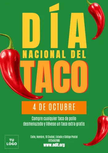 Edita un diseño del Día del Taco