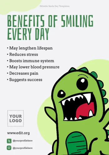 Edit a Smile Day flyer